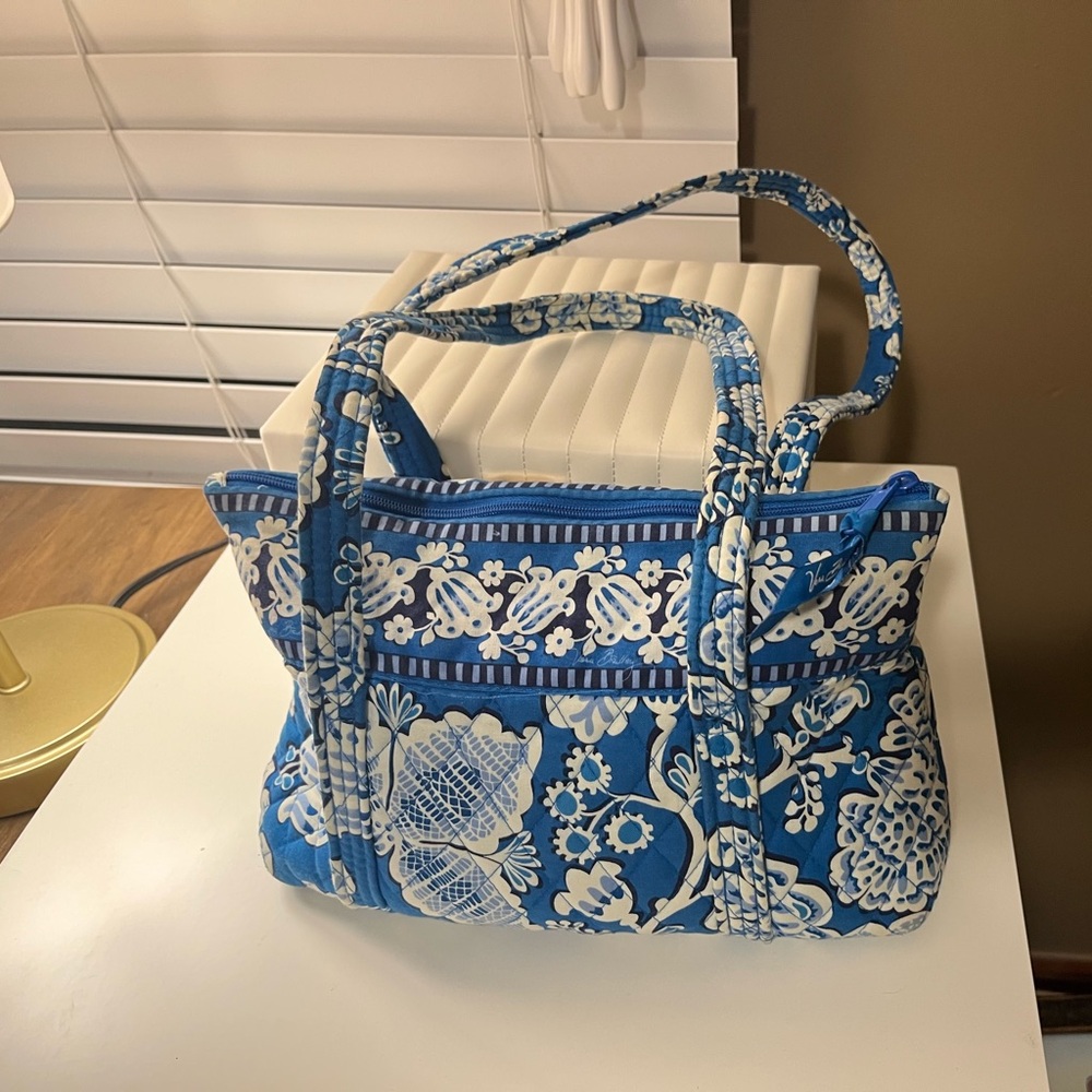 Vera Bradley Blue and White Quilted Tote